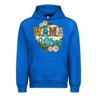 Cobalt mama vibes with daisies Urban Hoodie - texasbilliewilder