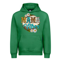 Emerald mama vibes with daisies Urban Hoodie - texasbilliewilder