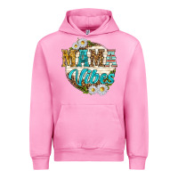 Fuchsia Pink mama vibes with daisies Urban Hoodie - texasbilliewilder
