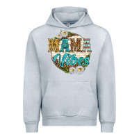 Heather Grey mama vibes with daisies Urban Hoodie - texasbilliewilder