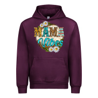 Mauve Wine mama vibes with daisies Urban Hoodie - texasbilliewilder