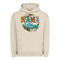 Pigment French Oak mama vibes with daisies Urban Hoodie - texasbilliewilder