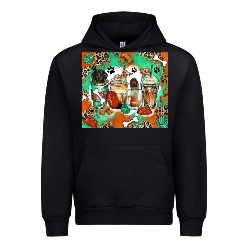 Dog Coffee Cups Urban Hoodie by Zillion Design Studio | Teevron