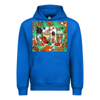 Cobalt dog coffee cups Urban Hoodie - Zillion Design Studio