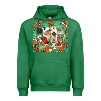 Emerald dog coffee cups Urban Hoodie - Zillion Design Studio