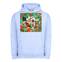 Pigment Grape Ice dog coffee cups Urban Hoodie - Zillion Design Studio