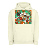 Pigment Pistachio dog coffee cups Urban Hoodie - Zillion Design Studio