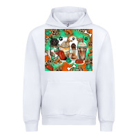White dog coffee cups Urban Hoodie - Zillion Design Studio
