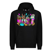 Black hair hustler coffee cups Premium Hoodie - Zillion Design Studio