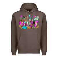Coffee hair hustler coffee cups Premium Hoodie - Zillion Design Studio