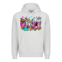 Dove Grey hair hustler coffee cups Premium Hoodie - Zillion Design Studio