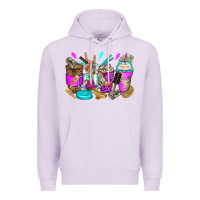 Lilac hair hustler coffee cups Premium Hoodie - Zillion Design Studio