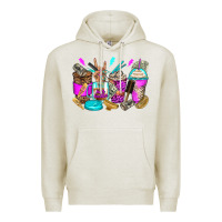 Oatmeal Heather hair hustler coffee cups Premium Hoodie - Zillion Design Studio