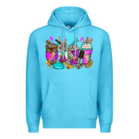Ocean Blue hair hustler coffee cups Premium Hoodie - Zillion Design Studio
