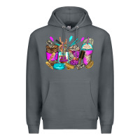 Rock hair hustler coffee cups Premium Hoodie - Zillion Design Studio