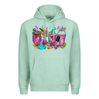 Seafoam hair hustler coffee cups Premium Hoodie - Zillion Design Studio