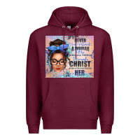 Burgundy never underestimate a woman who does all things th Premium Hoodie - texasbilliewilder