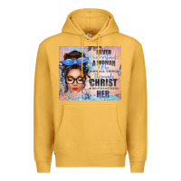 Mustard never underestimate a woman who does all things th Premium Hoodie - texasbilliewilder