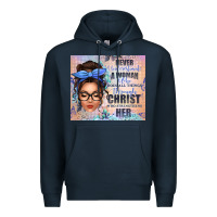 Navy never underestimate a woman who does all things th Premium Hoodie - texasbilliewilder