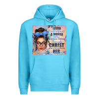 Ocean Blue never underestimate a woman who does all things th Premium Hoodie - texasbilliewilder