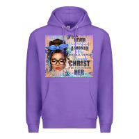 Purple never underestimate a woman who does all things th Premium Hoodie - texasbilliewilder