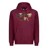 Burgundy hohoho farm animals Premium Hoodie - RanaPortraitStore