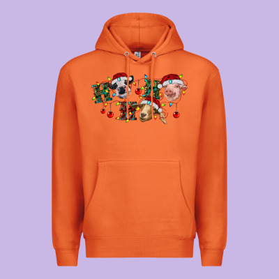 Hohoho Farm Animals Premium Hoodie Designed By Ranaportraitstore
