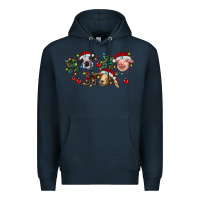 Navy hohoho farm animals Premium Hoodie - RanaPortraitStore