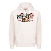 Pale Pink hohoho farm animals Premium Hoodie - RanaPortraitStore