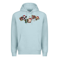 Blue Mist hohoho christmas cows Premium Hoodie - RanaPortraitStore