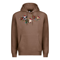 Chestnut hohoho christmas cows Premium Hoodie - RanaPortraitStore