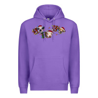 Purple hohoho christmas cows Premium Hoodie - RanaPortraitStore