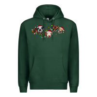 Sports Green hohoho christmas cows Premium Hoodie - RanaPortraitStore