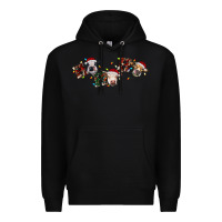 Black hohoho christmas cows Premium Hoodie - RanaPortraitStore