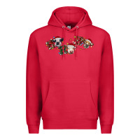 Cardinal hohoho christmas cows Premium Hoodie - RanaPortraitStore