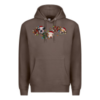 Coffee hohoho christmas cows Premium Hoodie - RanaPortraitStore