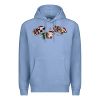 Colony Blue hohoho christmas cows Premium Hoodie - RanaPortraitStore