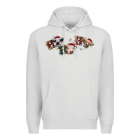 Dove Grey hohoho christmas cows Premium Hoodie - RanaPortraitStore
