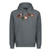 Rock hohoho christmas cows Premium Hoodie - RanaPortraitStore