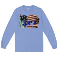 Colony Blue usa  statue of liberty Long Sleeve Tee - BarkalooDesign
