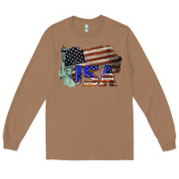 Toasted Coconut usa  statue of liberty Long Sleeve Tee - BarkalooDesign