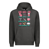 Charcoal Heather god says i am Premium Hoodie - texasbilliewilder