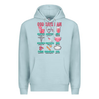 Blue Mist god says i am Premium Hoodie - texasbilliewilder