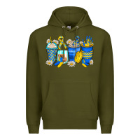 Army Green down syndrome coffee cups Premium Hoodie - Zillion Design Studio
