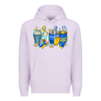 Lilac down syndrome coffee cups Premium Hoodie - Zillion Design Studio