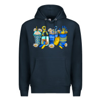 Navy down syndrome coffee cups Premium Hoodie - Zillion Design Studio