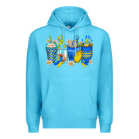 Ocean Blue down syndrome coffee cups Premium Hoodie - Zillion Design Studio