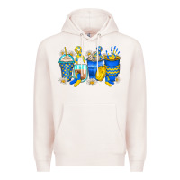 Pale Pink down syndrome coffee cups Premium Hoodie - Zillion Design Studio
