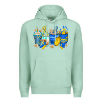 Seafoam down syndrome coffee cups Premium Hoodie - Zillion Design Studio