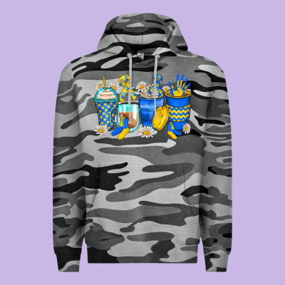 Down Syndrome Coffee Cups Premium Hoodie Designed By Zillion Design Studio